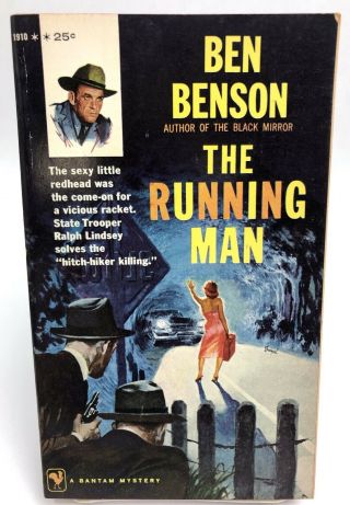 The Running Man Ben Benson Bantam 1910 Mystery 1st Printing Thriller