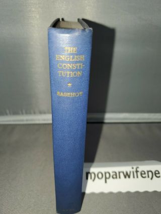 The English Constitution By Walter Bagehot 1958 Hardcover