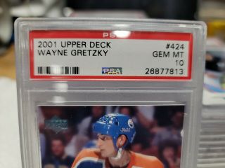 2001 Upper Deck Wayne Gretzky 424 PSA GEM 10 PRISTINE 3
