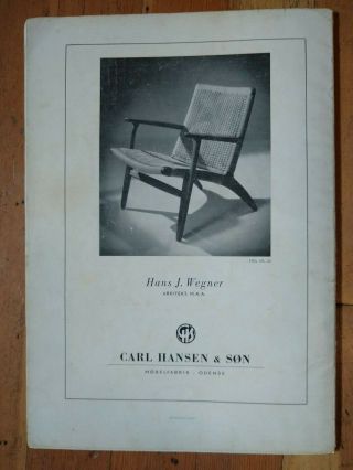 Hans Wegner Advertisement 1953 Danish Modern Scandinavian Furniture 25