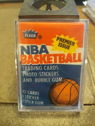 1986 - 87 Fleer Basketball Wax Pack English Sticker On Back