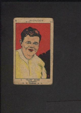 1923 W515 - 2 Baseball Strip Card Babe Ruth York Yankees 3