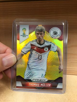 2014 Panini World Cup Prizm Thomas Muller 93 Ssp Gold /10 Germany