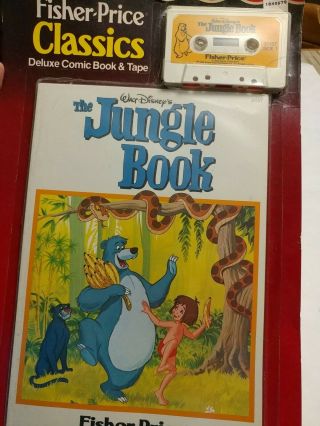 Jungle Book Walt Disney Fisher Price Childrens Dlx Comic Book & Read Along Tape