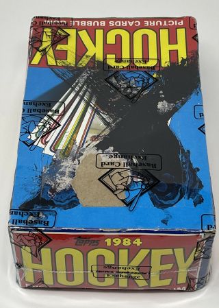 1984 - 85 Topps Hockey Wax Box BBCE Wrapped X - Out Yzerman Neely Chelios Rookie 5