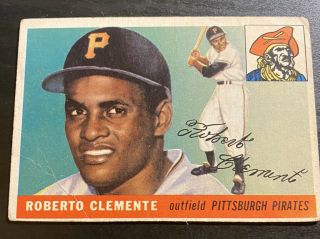 1955 Topps 164 Roberto Clemente Rookie Card Pittsburgh Pirates