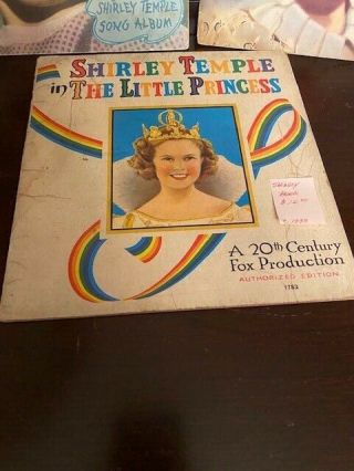 1930 ' S SHIRLEY TEMPLE BOOKS - SHIRLEY TEMPLE SONG ALBUMS VOL 1 & 2,  LITTLE PRINCESS 2
