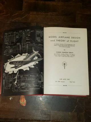 Model Airplane Design And Theory Of Flight By Charles H.  Grant