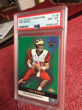 2000 Pacific Vanguard Tom Brady Rookie Card 139 /762 Rc Psa 8 Nm - Lv Mvp Tb