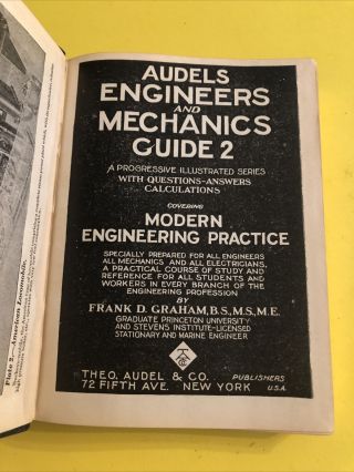 Audels Engineers and Mechanics Guide 2 : Modern Engineering Practice / 1921 / FM 2