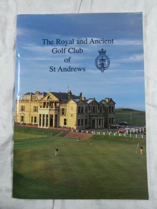 The Royal And Ancient Golf Club Of St Andrews 48 Page History Brochure Guide