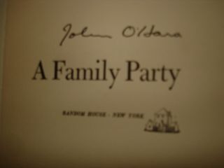 A Family Party Signed By John O’hara1956 First Edition,  First Printing