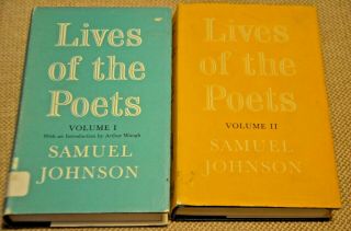Samuel Johnson Lives Of The Poets Hardback Books 2 Volumes Dryden Shakespeare