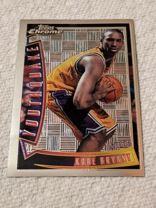 1996 - 97 Kobe Bryant Topps Chrome Youthquake Lakers Rookie Card Yq15