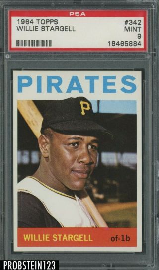 1964 Topps 342 Willie Stargell Pittsburgh Pirates Hof Psa 9
