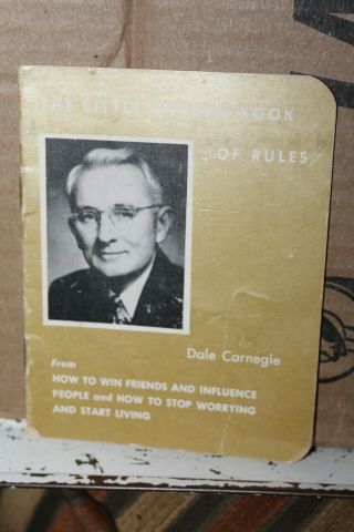 Vintage The Little Golden Book Of Rules Dale Carnegie Rare How To Win Friends