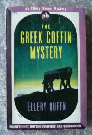 Pocket Books 179 The Greek Coffin Mystery By Ellery Queen 1st 1942 Vg Scarce