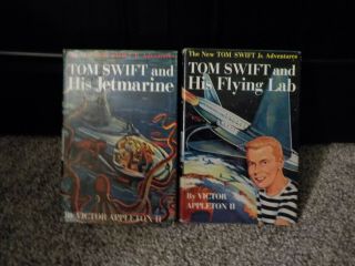 2 Rare And Antique Tom Swift Jr.  Adventures 1,  2 By Victor Appleton Ii