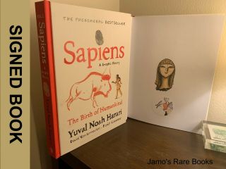 Yuval Noah Harari Signed Book Sapiens Graphic Novel Uk First Edition Hardcover