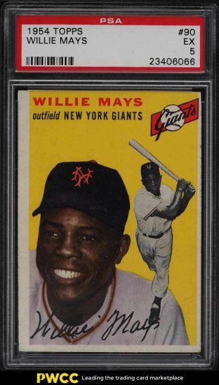 1954 Topps Willie Mays 90 Psa 5 Ex