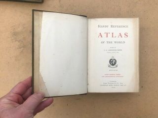 Handy Reference Atlas Of The World Bartholomew 1909 Map Plates Geography Climate