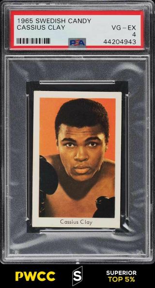 1965 Swedish Candy Boxing Cassius Clay Muhammad Ali Psa 4 Vgex (pwcc - S)