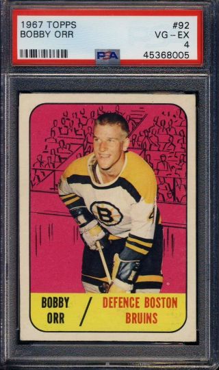 1967 Topps 92 Bobby Orr Psa 4 (no Creases) Ships From Can & Usa