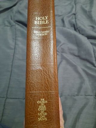 Holy Bible Kjv The Church Of Jesus Christ Of Latter Day Saints 1979 Leather Vg