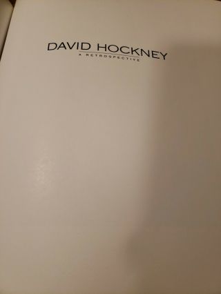 David Art Hockney / David Hockney A Retrospective First Edition 1988 3