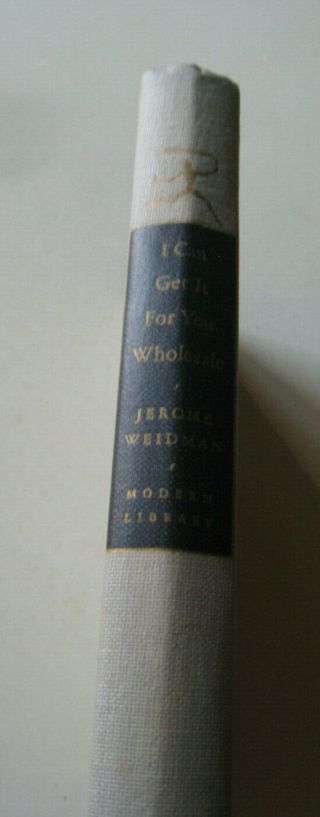I Can Get It For You (Jerome Weidman,  1959 HC) The Modern Library 2