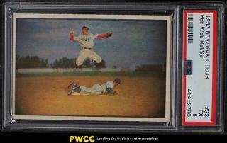 1953 Bowman Color Pee Wee Reese 33 Psa 5 Ex