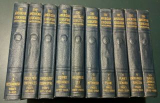 Vintage 1947 - 1948 American Educator Encyclopedia,  Volumes 1 - 10.
