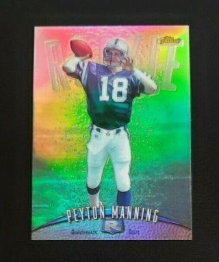 1998 Topps Finest Peyton Manning Rookie Refractor Card 121
