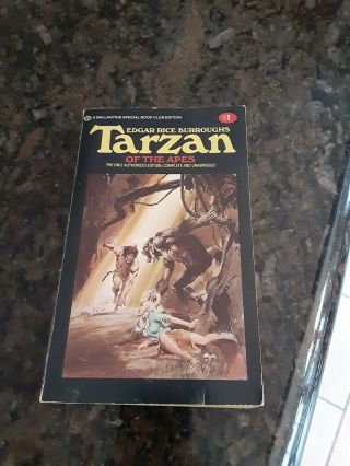 Tarzan Of The Apes Burroughs Balantine Pb 0345252802 January 1976 Vg