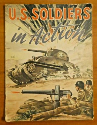 1944 Ww Ii Era Us Soldiers In Action Illustrated Book Whitman Publishing Company