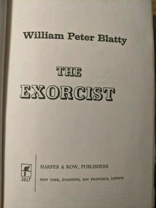 The Exorcist Hardcover Book William Peter Blatty