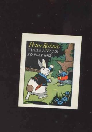 Miniature Book Thornton Burgess Peter Rabbit Finds No One To Play With 1922