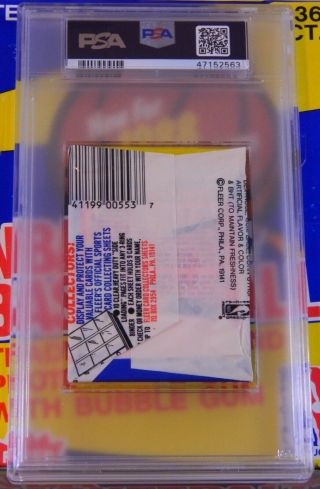 1988 - 89 Fleer Basketball Wax Pack PSA 9 Mark Aguirre 1 Sticker Box Fresh 2