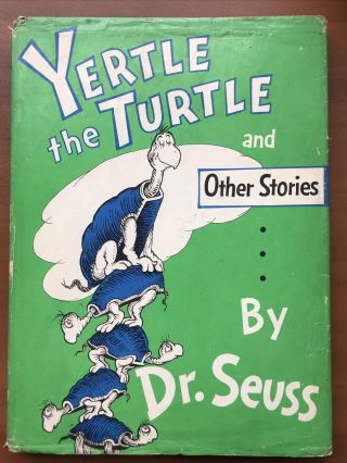 Vintage 1958 Dr.  Suess Yertle The Turtle And Other Stories Dj 295/295