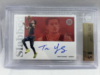Trae Young 2018 Panini Encased Slabbed Signatures 35/49 Bgs 9.  5 Auto 10