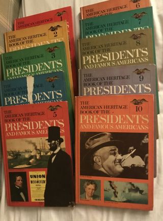 1967 The American Heritage Book Of The Presidents Complete Set Of 10 Volumes