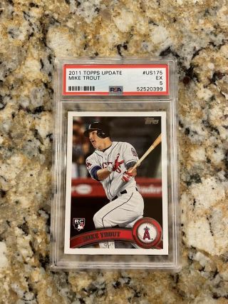 2011 Topps Update Mike Trout Rookie Card Us175 Psa 5 Los Angeles Angels Rc Mlb