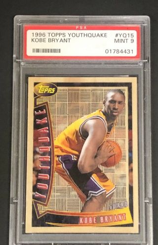 1996 Topps Youthquake Kobe Bryant Rookie Yq15 Psa 9 Lakers Hof.