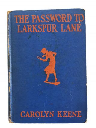 Vintage 1933 Nancy Drew Password To Larkspur Lane Carolyn Keene Blue Hard Cover