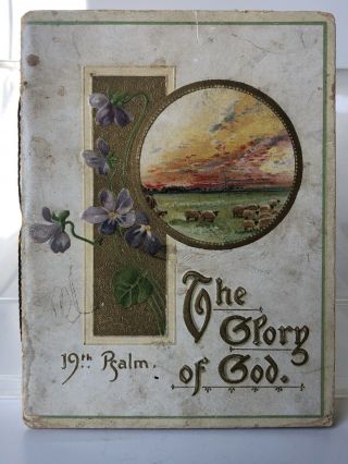 Raphael Tuck & Sons The Glory Of God 19th Psalm Booklet Saxony Antique Vtg