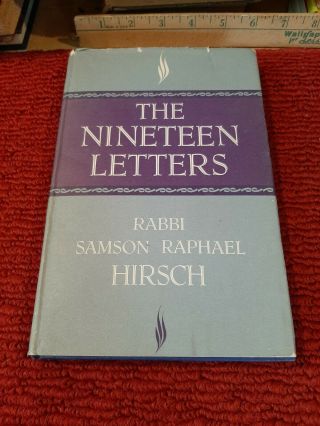 The Nineteen Letters Rabbi Samson Raphael Hirsch 1960