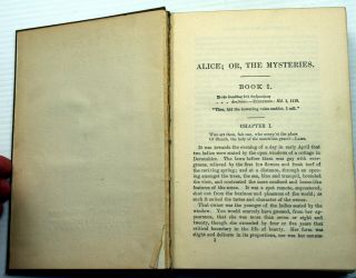vntg ALICE or THE MYSTERIES Lord Lytton (Edward Bulwer) occult Rosicrucian vibes 3