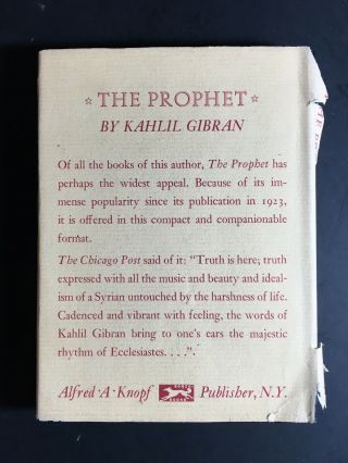 The Prophet Kahlil Gibran Pocket Edition 1968 2