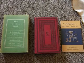 Charles Dickens Five Christmas Novels 1939 Heritage Illustrated Bookshelf.
