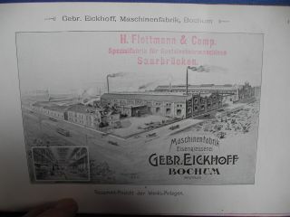 Bochum Gebr.  Eickhoff Maschinenfabrik um 1900 mit 125 Abbildungen der Firma 2